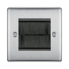 BG Nexus Metal Brushed Steel 2G Cable Brush Outlet NBSEMS2BRB Available from RS Electrical Supplies