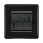BG Nexus Metal Matt Black 2G Cable Brush Outlet NFBEMS2BR Available from RS Electrical Supplies