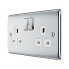 BG Nexus Metal Polished Chrome Double Socket