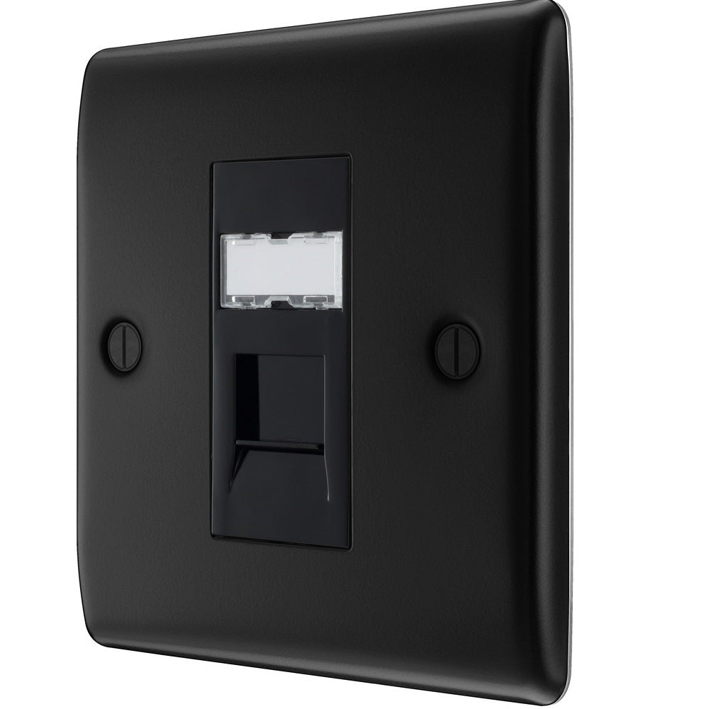 Data Out Let BG Nexus Metal Matt Black RJ45 Cat6A Data Outlet NFBRJ4516AB | The ...