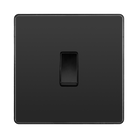 BG Evolve Black Chrome 1G 2W Light Switch PCDBC12B
