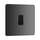 BG Evolve Polycarbonate Black Chrome 1G Light Switch PCDBC12B Available From RS Electrical left side