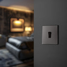 BG Evolve Polycarbonate Black Chrome 1G Light Switch PCDBC12B Available From RS Electrical interior
