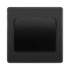 BG Evolve Black Chrome 1G 2W Wide Rocker Light Switch PCDBC12WB
