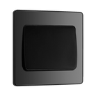 BG Evolve Polycarbonate Black Chrome 1G Wide Rocker Light Switch PCDBC12WB Available From RS Electrical left side side
