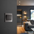 BG Evolve Polycarbonate Black Chrome 1G Wide Rocker Light Switch PCDBC12WB Available From RS Electrical interior