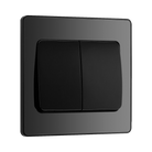 BG Evolve Polycarbonate Black Chrome 2G Wide Rocker Light Switch PCDBC42WB Available From RS Electrical left side