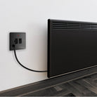 BG Evolve Polycarbonate Black Chrome 13A Switched Spur with Neon and Flex Outlet PCDBC52B Available From RS Electrical panel heater interior