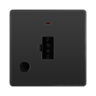 BG Evolve Black Chrome 13A Unswitched Spur with LED and Flex Outlet PCDBC54B