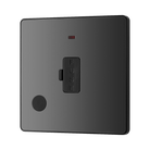 BG Evolve Polycarbonate Black Chrome 13A Unswitched Spur with Neon and Flex Outlet PCDBC54B Available From RS Electrical right side