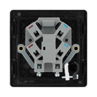 BG Evolve Polycarbonate Black Chrome 13A Unswitched Spur with Neon and Flex Outlet PCDBC54B Available From RS Electrical back side
