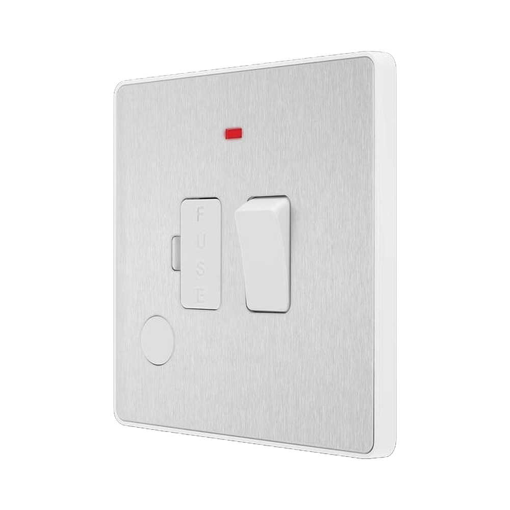Additional view 11 of BG Evolve Brushed Steel 13A Switched Spur with LED and Flex Outlet