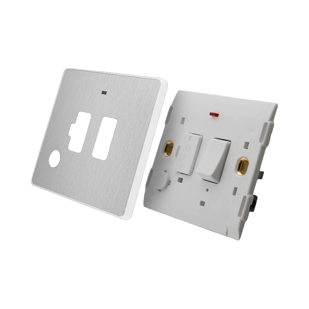 Additional view 8 of BG Evolve Brushed Steel 13A Switched Spur with LED and Flex Outlet