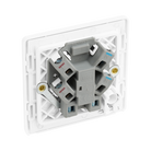 Additional view 5 of BG Evolve Brushed Steel 13A Unswitched Spur with LED and Flex Outlet