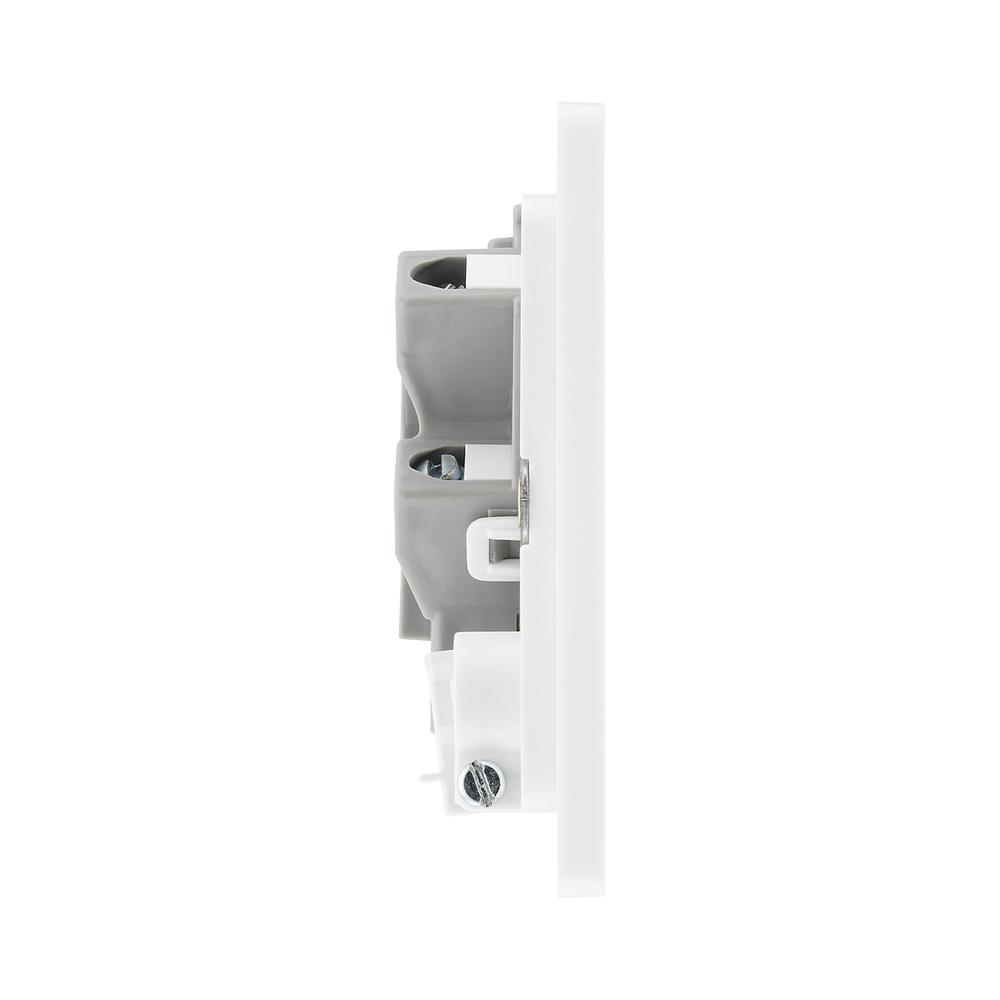 Additional view 7 of BG Evolve Brushed Steel 13A Unswitched Spur with LED and Flex Outlet