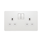 BG Evolve Pearl White 13A Double Socket PCDCL22W