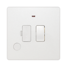 BG Evolve Pearl White 13A Switched Spur with LED and Flex Outlet PCDCL52W