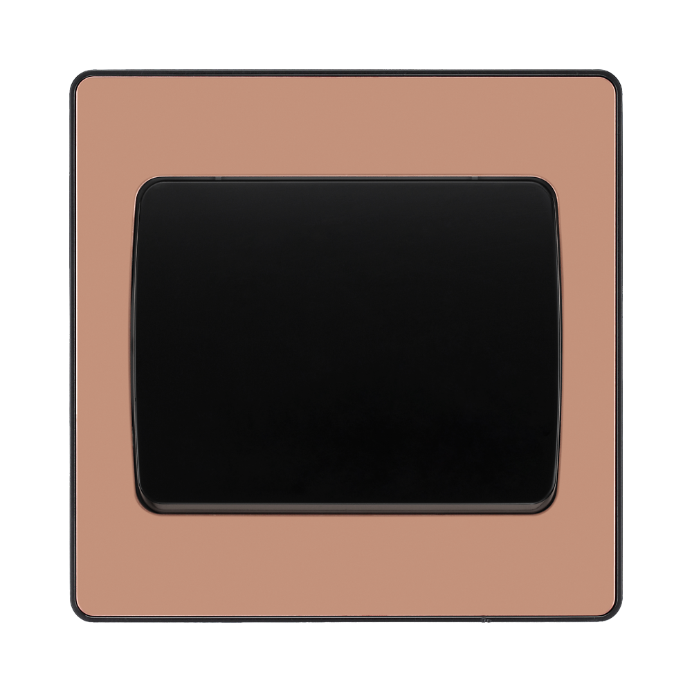 BG Evolve Polished Copper 1G 2 Way Wide Rocker Light Switch PCDCP12WB