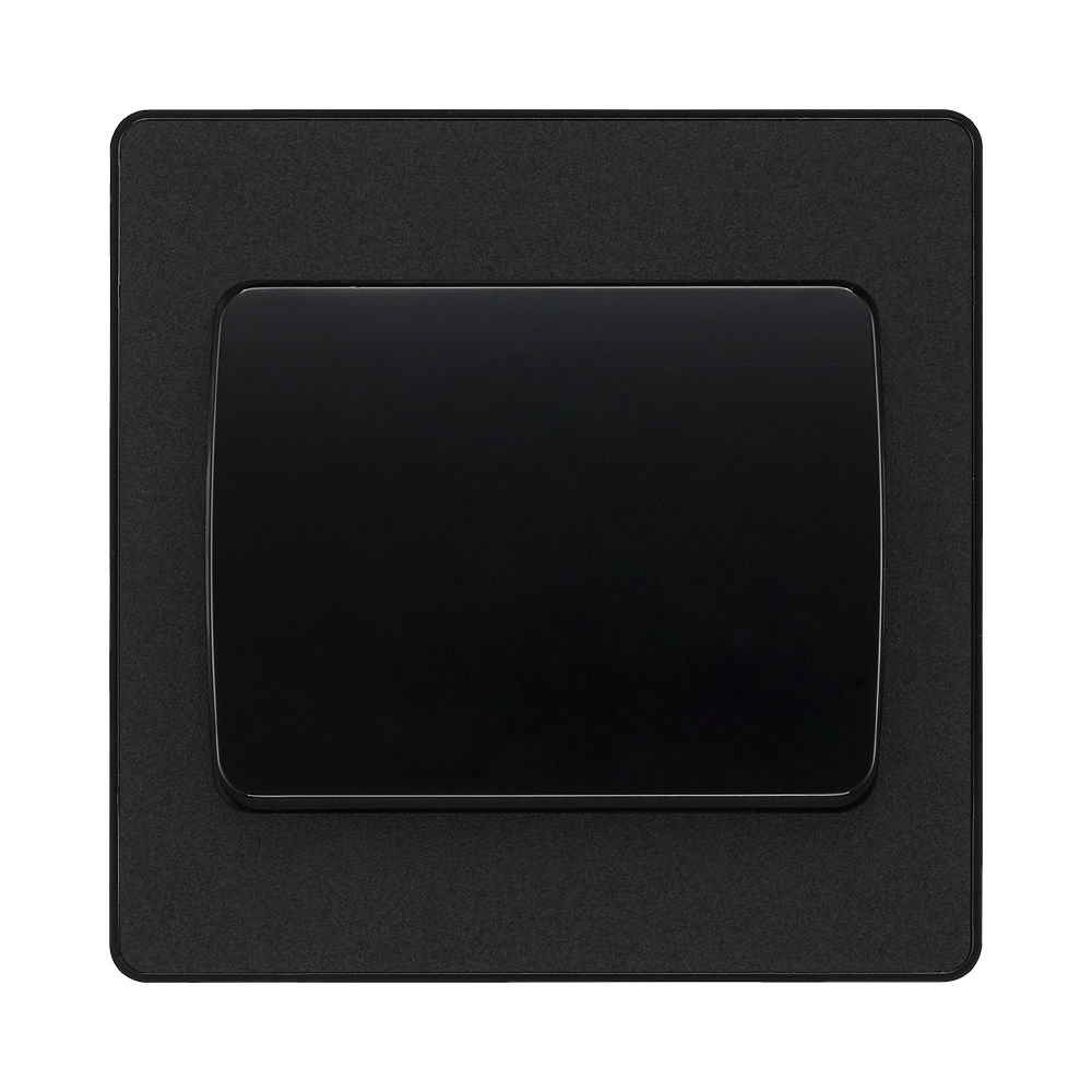 BG Evolve Matt Black 1G 2W Wide Rocker Light Switch PCDMB12WB