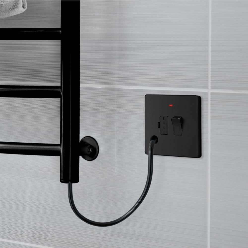 BG Evolve Matt Black 13A Switched Spur with LED and Flex Outlet PCDMB52B - view 6
