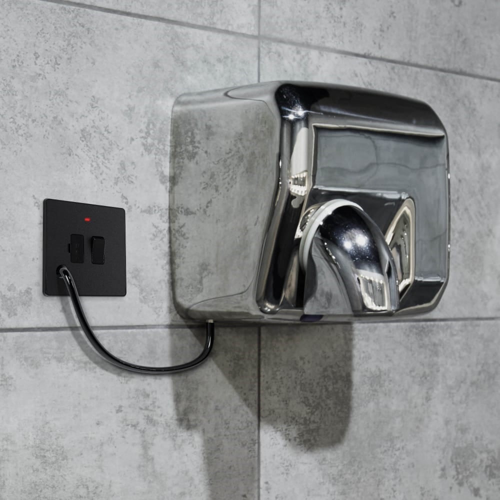 BG Evolve Matt Black 13A Switched Spur with LED and Flex Outlet PCDMB52B - view 7