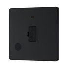 BG Evolve Matt Black 13A Unswitched Spur with LED and Flex Outlet PCDMB54B - view 3