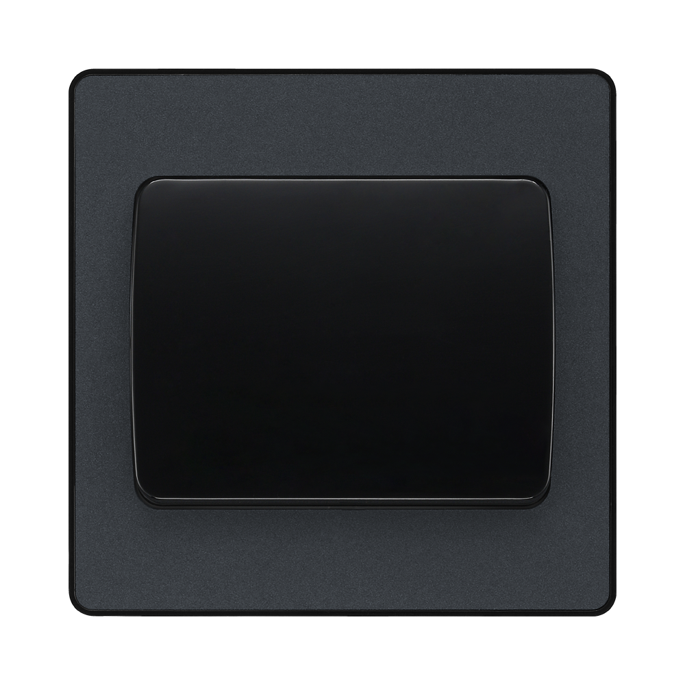 BG Evolve Matt Grey 1G 2W Wide Rocker Light Switch PCDMG12WB