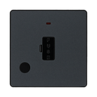 BG Evolve Matt Grey 13A Unswitched Spur with LED and Flex Outlet PCDMG54B