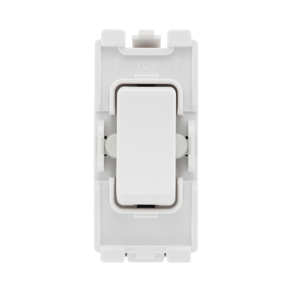 BG White Moulded PVC 20A 2 Way Single Pole Centre Off Grid Module R12C – product view 1