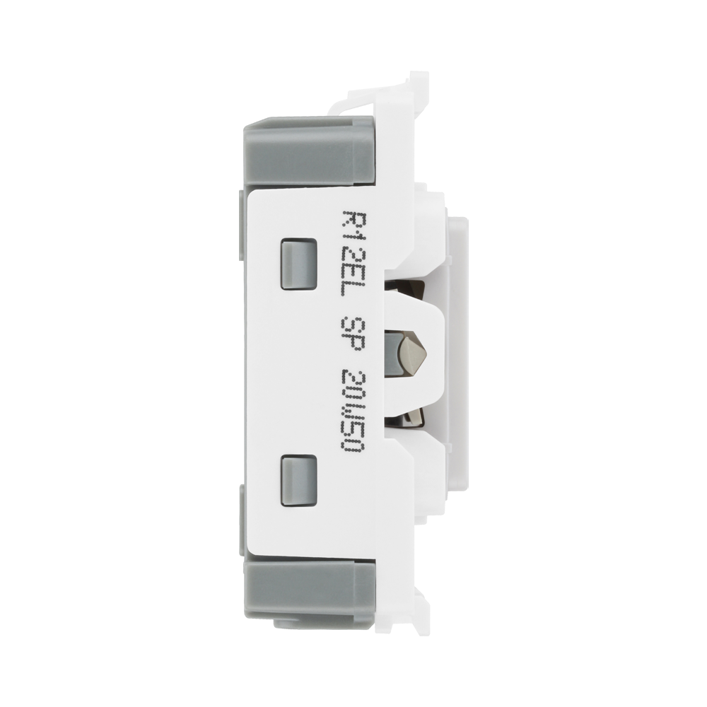 BG White Moulded PVC 20A 2 Way Printed Key Grid Module R12EL – product view 4