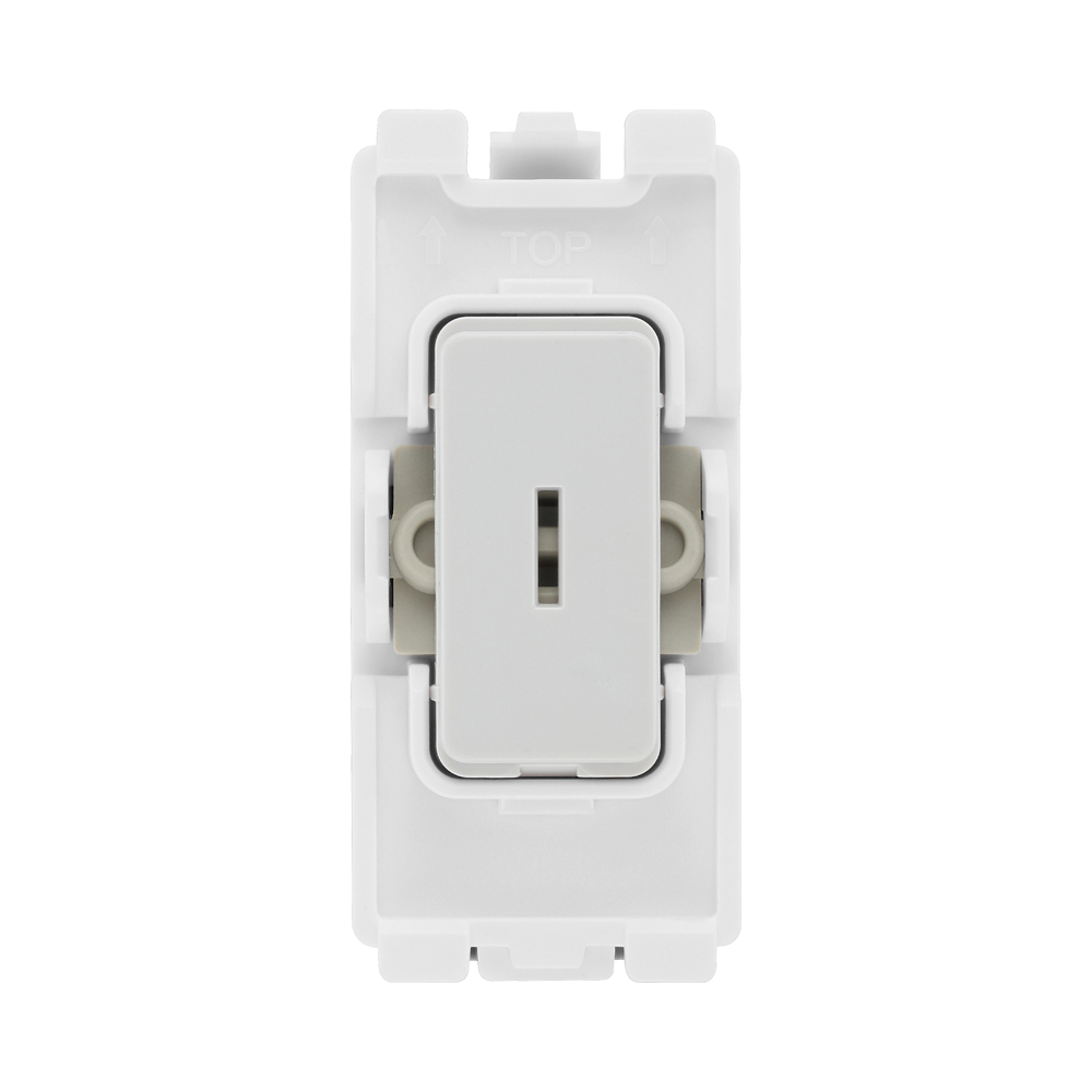 BG White Moulded PVC 20A 2 Way Key Grid Module R12KY – product view 1