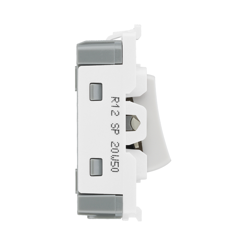 BG White Moulded PVC 20A 2 Way Grid Module R12 – product view 4