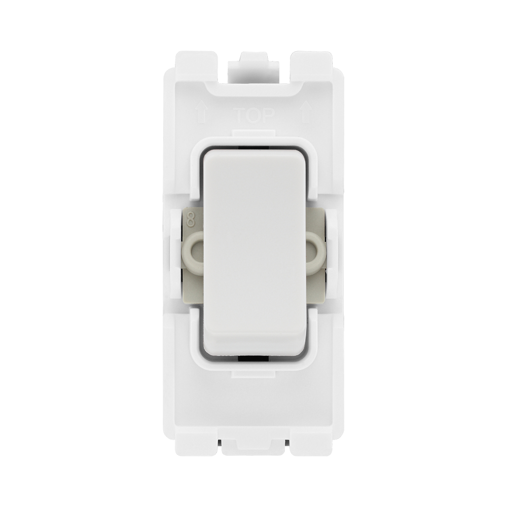 BG White Moulded PVC 20A Double Pole Grid Module R30 – product view 1
