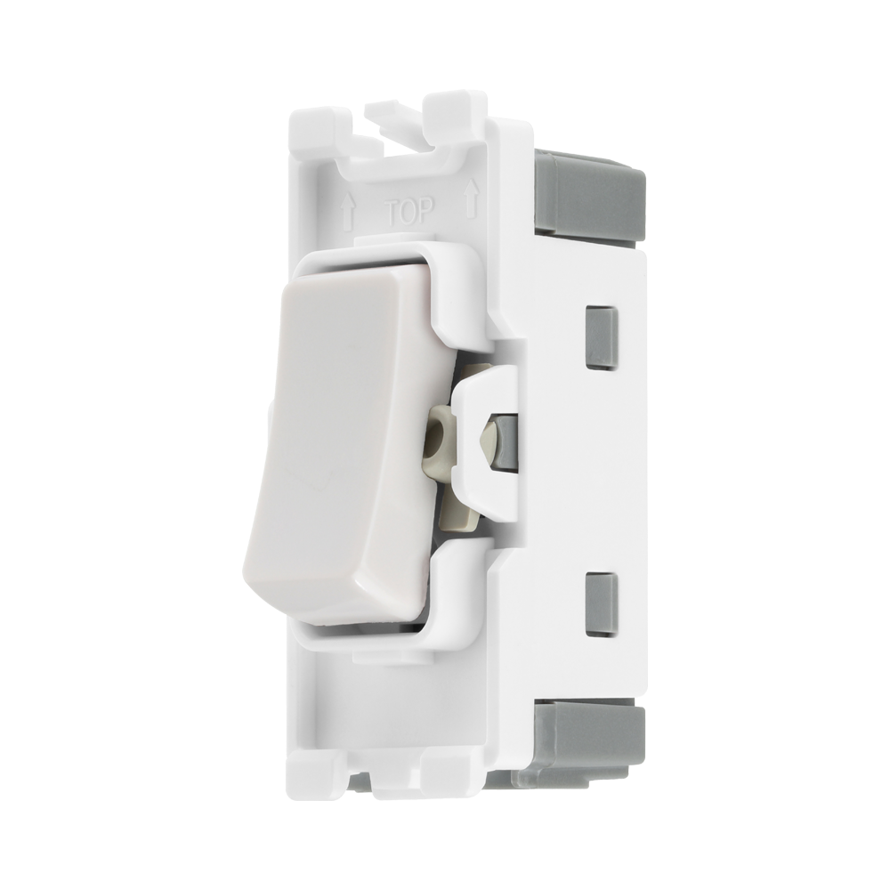 BG White Moulded PVC 20A Double Pole Grid Module R30 – product view 2