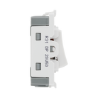 BG White Moulded PVC 20A Double Pole with Neon Grid Module R31 – product view 4