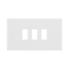 BG White Moulded PVC 3G Grid Plate R83 Available from RS Electrical Supplies