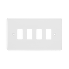 BG White Moulded PVC 4G Grid Plate R84 Available from RS Electrical Supplies