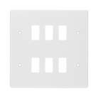 BG White Moulded PVC 6G Grid Plate R86 Available from RS Electrical Supplies