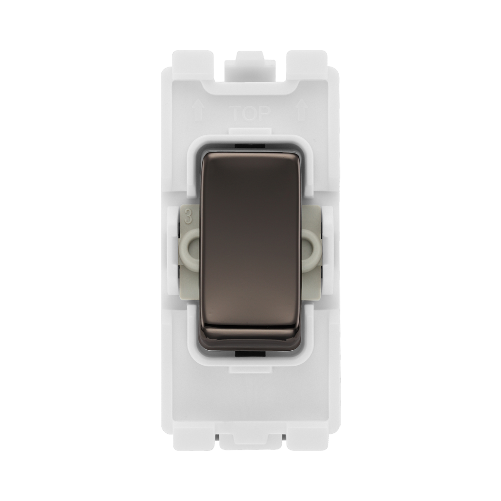 BG Black Nickel 20A 2 Way Grid Switch RBN12 – product view 1