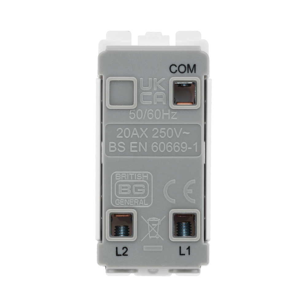 BG Black Nickel 20A 2 Way Grid Switch RBN12 – product view 3
