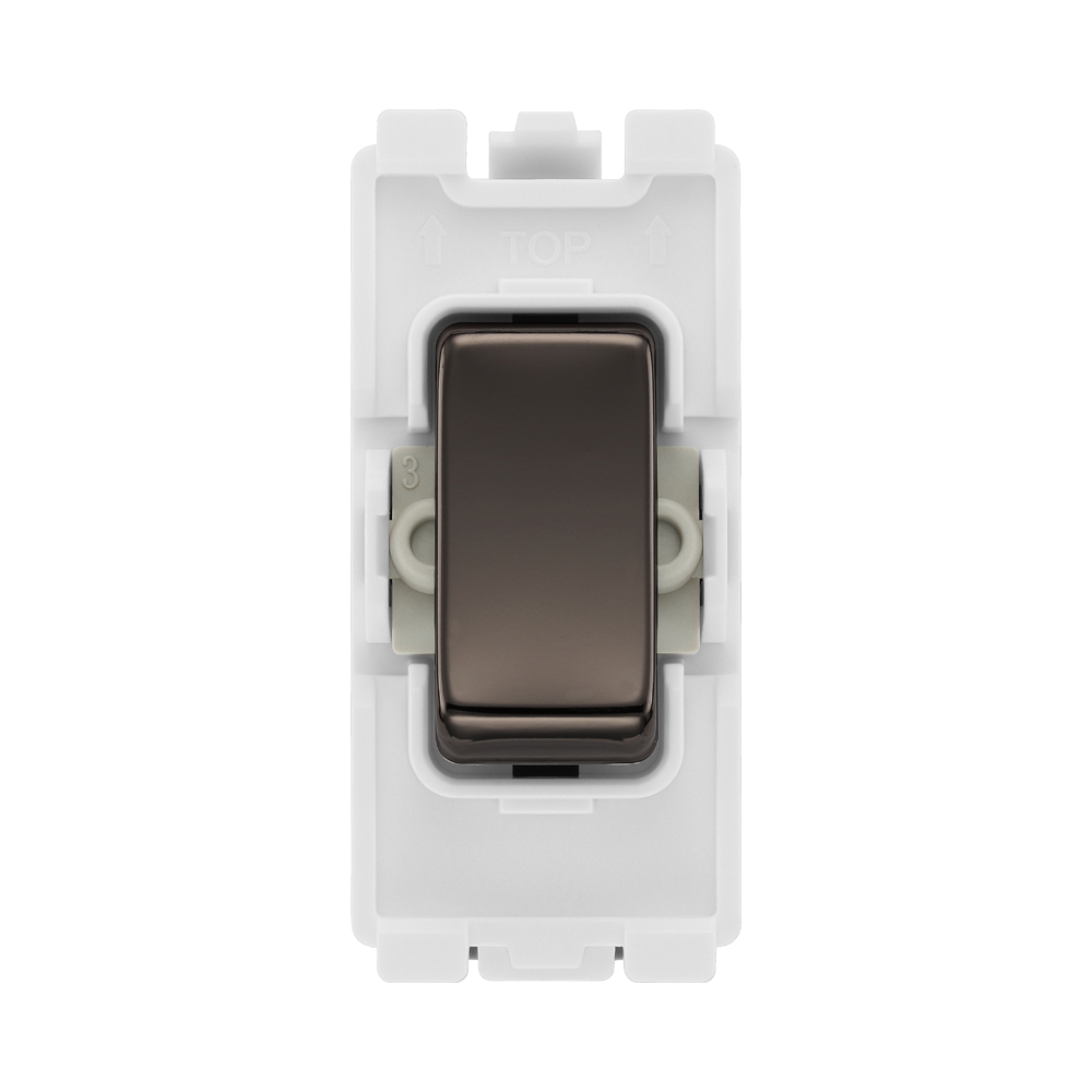 BG Black Nickel 20A Double Pole Grid Switch RBN30 – product view 1