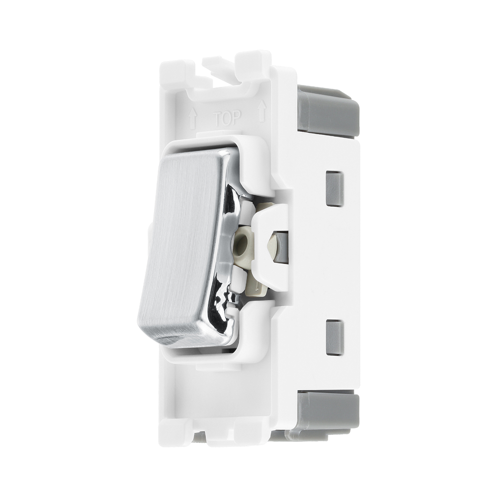 BG Brushed Steel 20A 2 Way Grid Switch RBS12 – product view 2