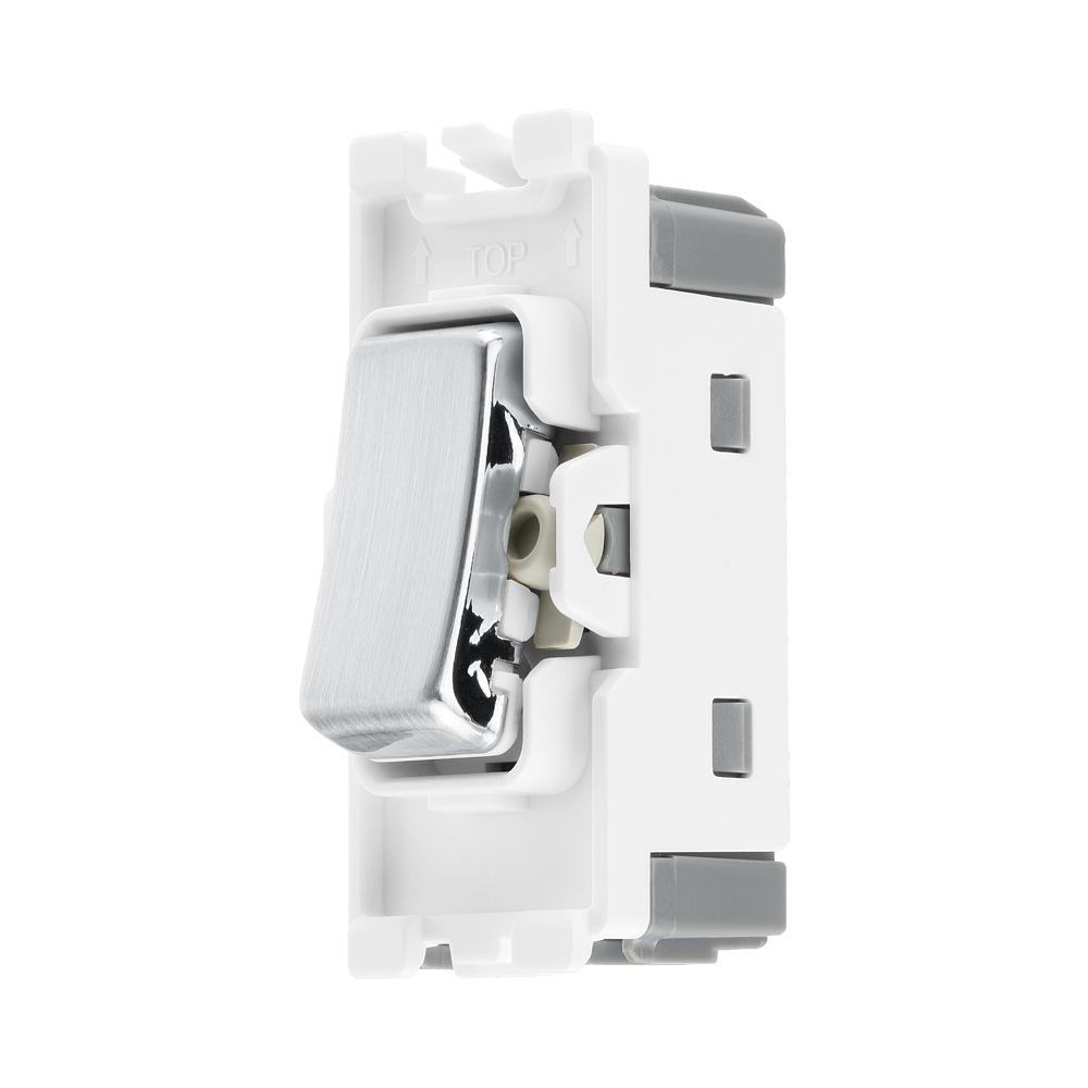 BG Brushed Steel 20A Intermediate Grid Switch RBS13 – product view 3
