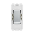 BG Brushed Steel 20A Double Pole Grid Switch RBS30 – product view 1