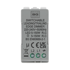 BG Brushed Steel Dimmer Grid Switch RBSDLT – product view 3
