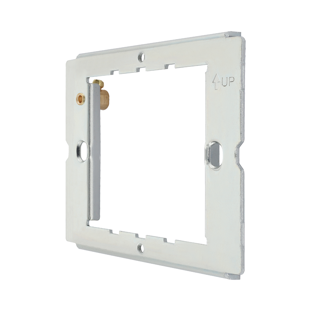 BG Nexus Metal & Moulded PVC 1-2 Gang Grid Frame RFR12 – Angled view
