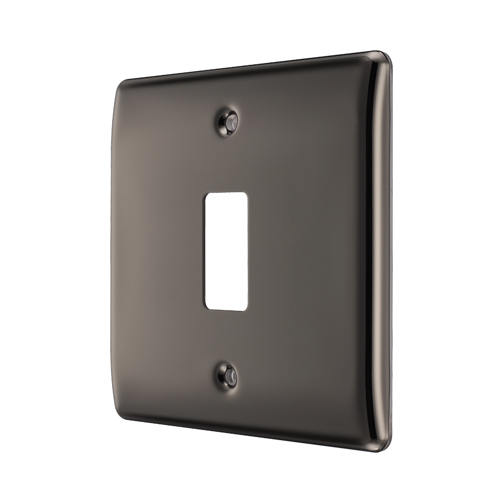 BG Nexus Metal Black Nickel 1-gang Grid Plate