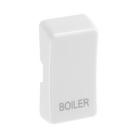 BG White Moulded PVC Engraved Boiler Grid Rocker Cap RRBLW Available from RS Electrical Supplies