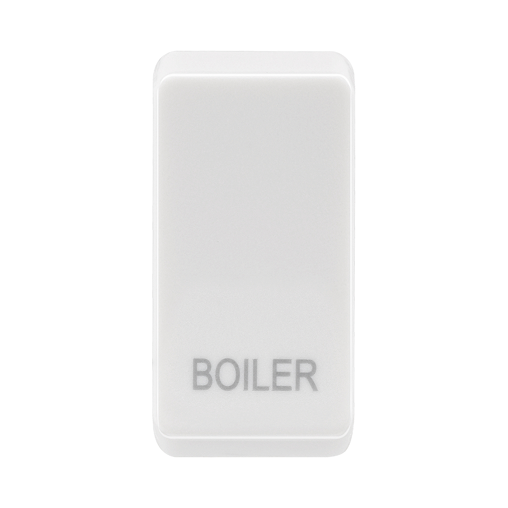 BG white moulded boiler grid rocker cap front view