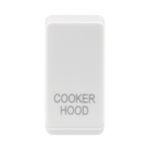 BG white moulded cooker hood grid rocker cap front view